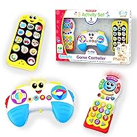 The Learning Journey Early Learning - On The Go Activity Set (3 Pack) Phone, Remote, and Controller - Baby Remote Control Toy for Boys & Girls Ages 3 Months and Up - Award Winning Toys