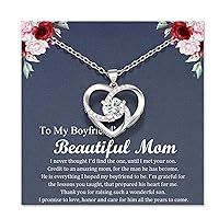 KINGSIN Grandma Granddaughter/Boyfriends Mom/Bonus Mom/Mother in Law Necklace Jewelry Gifts for Woman
