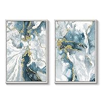 Abstract Wall Art Canvas Framed: Abstract Artwork Picture Painting for Living Room Office (24''W x 36''H x 2 PCS, Multiple Sizes)…