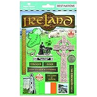 Paper House Productions Travel Ireland 2D Stickers, 3-Pack