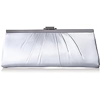 Jessica McClintock Blaire Women's Satin Frame Evening Clutch Bag Purse with Shoulder Chain Included