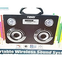 NAXA Electronics Portable Wireless Sound System and MP3 Player with Bluetooth