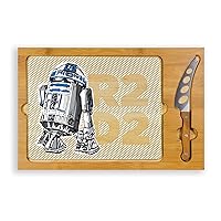 PICNIC TIME Star Wars R2-D2 Icon Glass Top Cutting Board & Knife Set, Cheese Boards Charcuterie Boards, Serving Platter, (Parawood & Bamboo)
