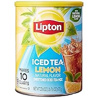 Lipton Lemon Iced Tea Mix, Sweetened, Makes 10 Quarts (Pack of 6)