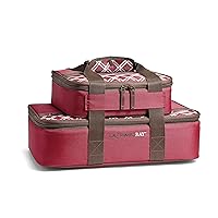 Rachael Ray Lugger Duo, Insulated Casserole Carrier for Hot or Cold Food, Thermal Lasanga Lugger Tote for Pockluck, Parties, Picnic, and Cookouts, Fits 9