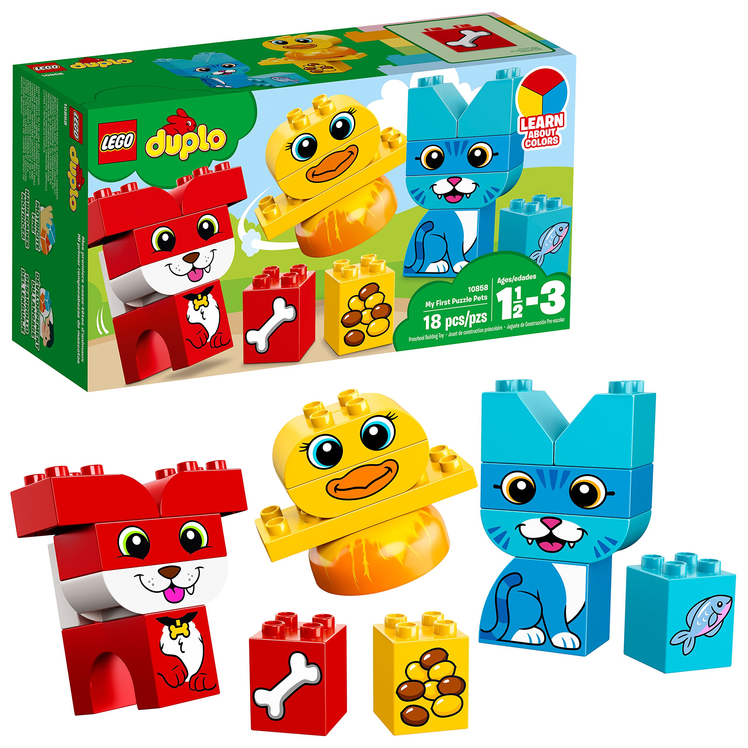 LEGO DUPLO My First Puzzle Pets 10858 Building Blocks (18 Pieces) (Discontinued by Manufacturer)