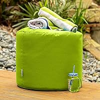 Jaxx Spring Indoor/Outdoor Bean Bag Ottoman, Lime Green