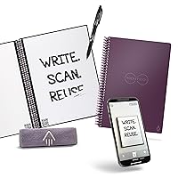 Rocketbook Core Reusable Smart Notebook | Innovative, Eco-Friendly, Digitally Connected Notebook with Cloud Sharing Capabilities | Dotted, 6