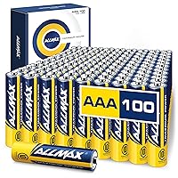 Allmax AAA Maximum Power Alkaline Triple A Batteries (100 Count) – Ultra Long-Lasting, 10-Year Shelf Life, Leakproof Design, Maximum Performance – 1.5V