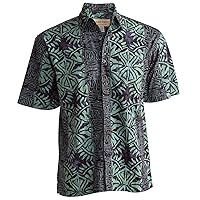 Johari West mens Short Sleeve Tropical Hawaiian Cotton Shirt