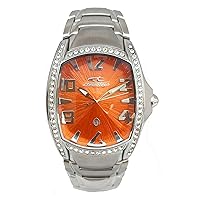 Chronotech CT7988LS-68M Women's Analogue Quartz Watch with Stainless Steel Strap, orange, Ribbon