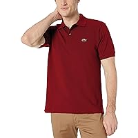 Lacoste Mens Short Sleeve L.12.12 Pique Polo Shirt, Bordeaux Red, 4X-Large