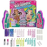 Cool Maker, GO GLAM Nail Surprise Shimmer Exclusive Manicure Set with 2 Press on Nails Styles and More, Nail Kit Kids Toys for Ages 8 and up