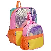 Wildkin Pack-it-All Kids Backpack Bundle with Clip-in Lunch Box (Orange Shimmer)