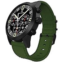 Oliver Hemming WTC17B80BAN Men's Watch, Green, Watch Quartz, Chronograph, British Design