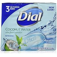 Dial Skin Care Bar Soap, Coconut Water, 4 Ounce (Pack of 3)