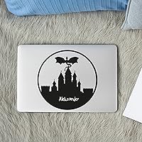 Personalized Name Stickers for Boys of Castle and Dragon - Magical Castle and Dragon Name Decal for Boys - Unique Baby Boy Room Decorations for Nursery