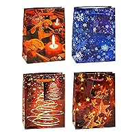 83028 Gift Bags Christmas No 8, Pack of 12, Size: Small (5,5 x 4 x 2,5 inch)