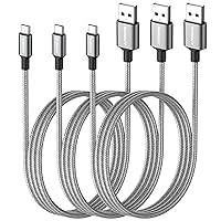 SUNGUY Micro USB Cable 3FT [3-Pack], 18W Braided USB 2.0 Micro Fast Charging & Data Sync Cord Compatible with Samsung Galaxy S6 S7 Edge, Tab 4, Note 5, Kindle