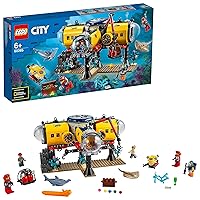 Lego 60265 City Oceans Exploration Base Deep Sea Underwater Set, Diving Adventures Toys for Kids