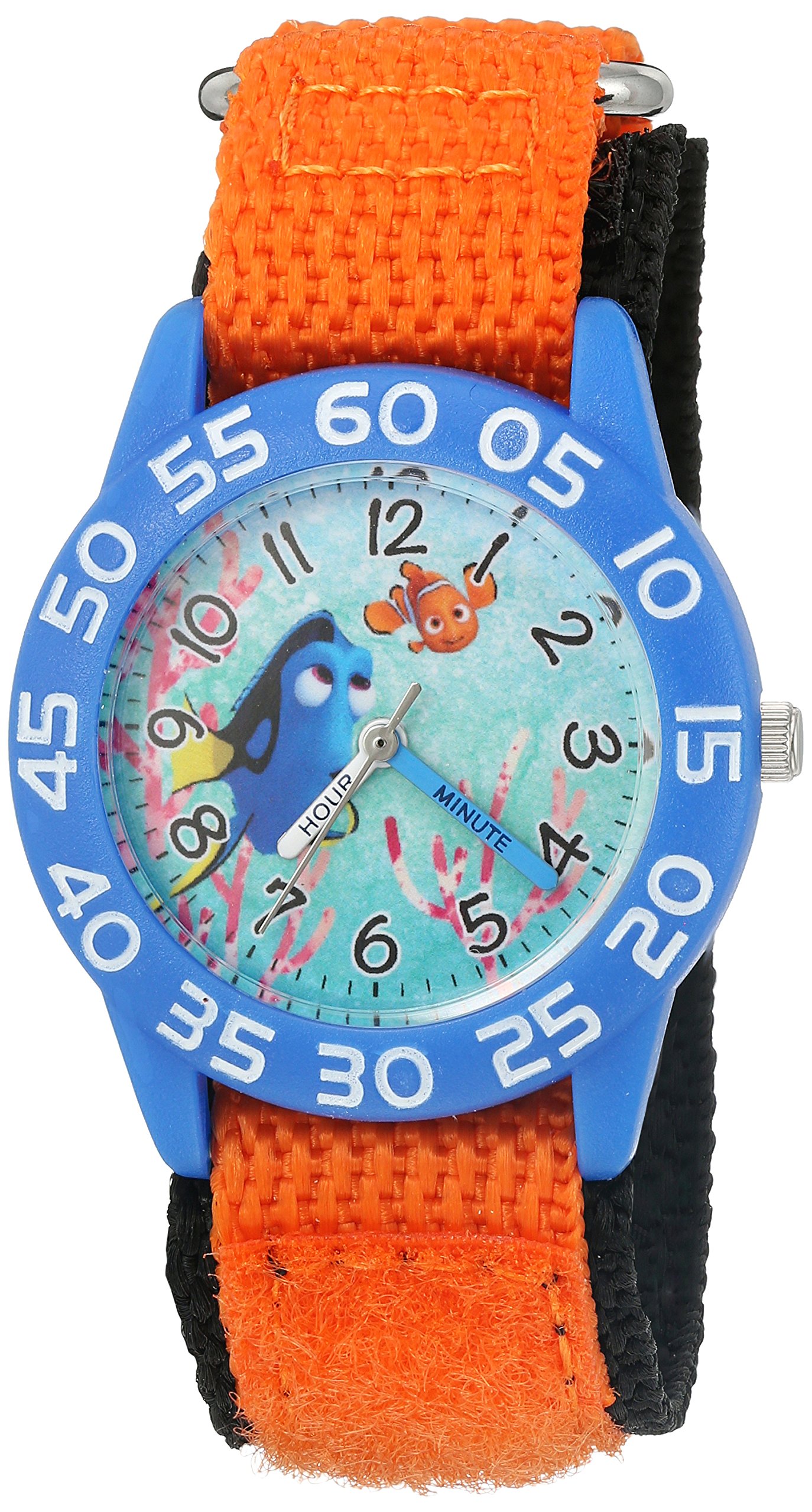 Disney Boy's 'Finding Dory' Quartz Plastic and Nylon Watch, Color:Orange (Model: W003014)