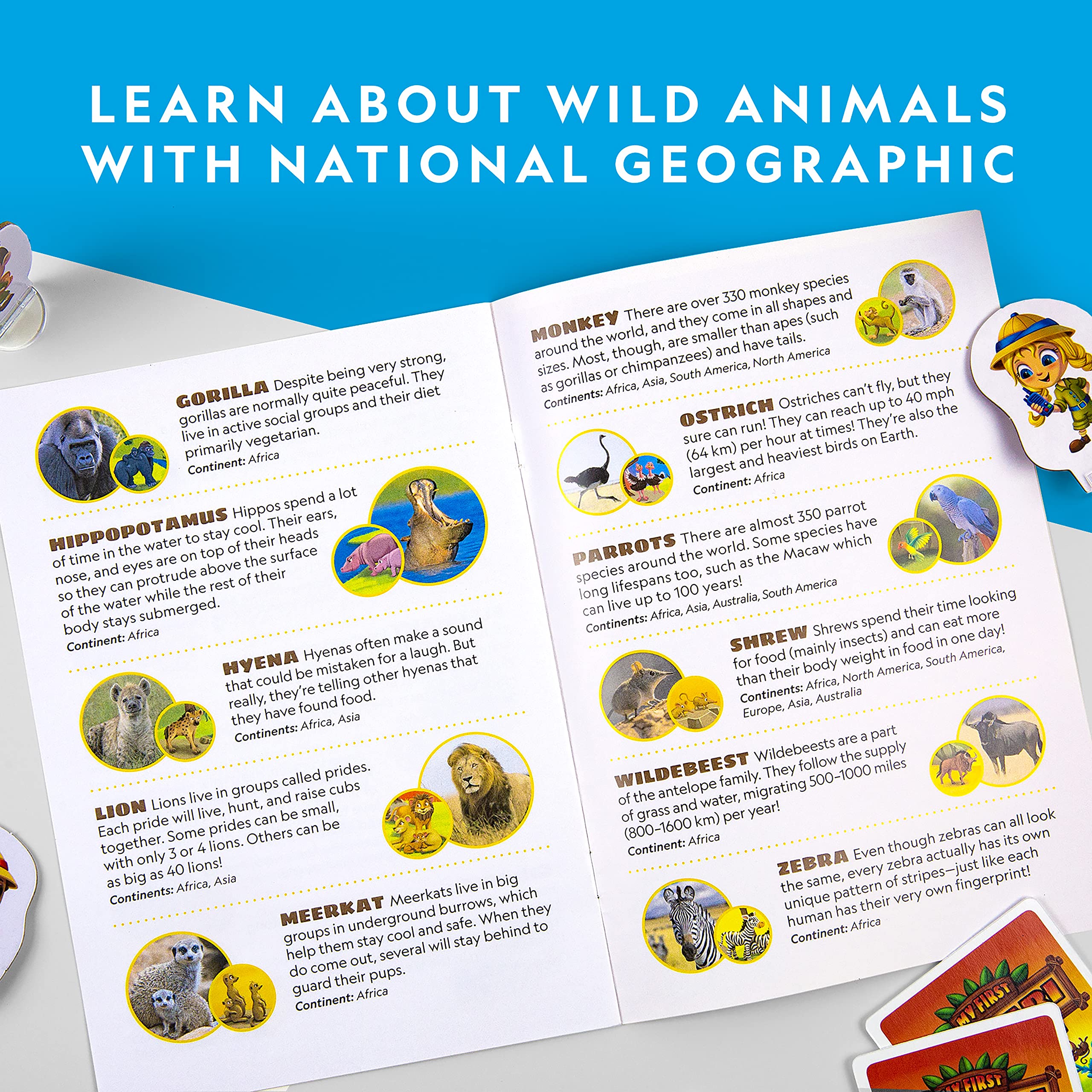 NATIONAL GEOGRAPHIC My First Safari Board Game for Kids 4-6 – Animal Game for Kids & Adults, Cooperative Fun Perfect for Family Game Night, Kids Board Games, Games for Family Night