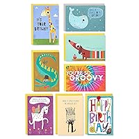 American Greetings Premium Birthday Cards, Kid-Friendly Designs (8-Count)