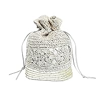 Crochet Backpack | Boho Beach Bag | Trendy Woven Straw Backpack Purse for Women