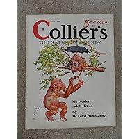 Collier's Magazine August 4,1934 (Cover Only) cover art by Lawson Wood(2 monkeys asleep in tree,monkey on ground tying thier tails)