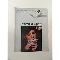Kent Cigarettes,1971 print ad (cards 'N Kent.) Orinigal Magazine Print Art.