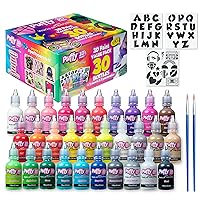 Puffy Bulk Buy Paint 30 pack Premium Quality Nontoxic 3D Paint Set. Safe for Kids, Great for School Projects, Permanent on Fabric, Canvas, Wood, Glass, and More Craft Surfaces