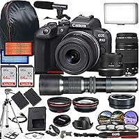  Canon EOS R Mirrorless Camera with 24-105mm f/4-7.1 Lens  (3075C032) + 64GB Memory Card + Bag + Card Reader + Flex Tripod + Hand  Strap + Memory Wallet + Cap Keeper + Cleaning Kit (Renewed) : Electronics