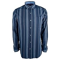 Tommy Bahama Mens Sail Over Stripe Button Up Shirt, Blue, Small