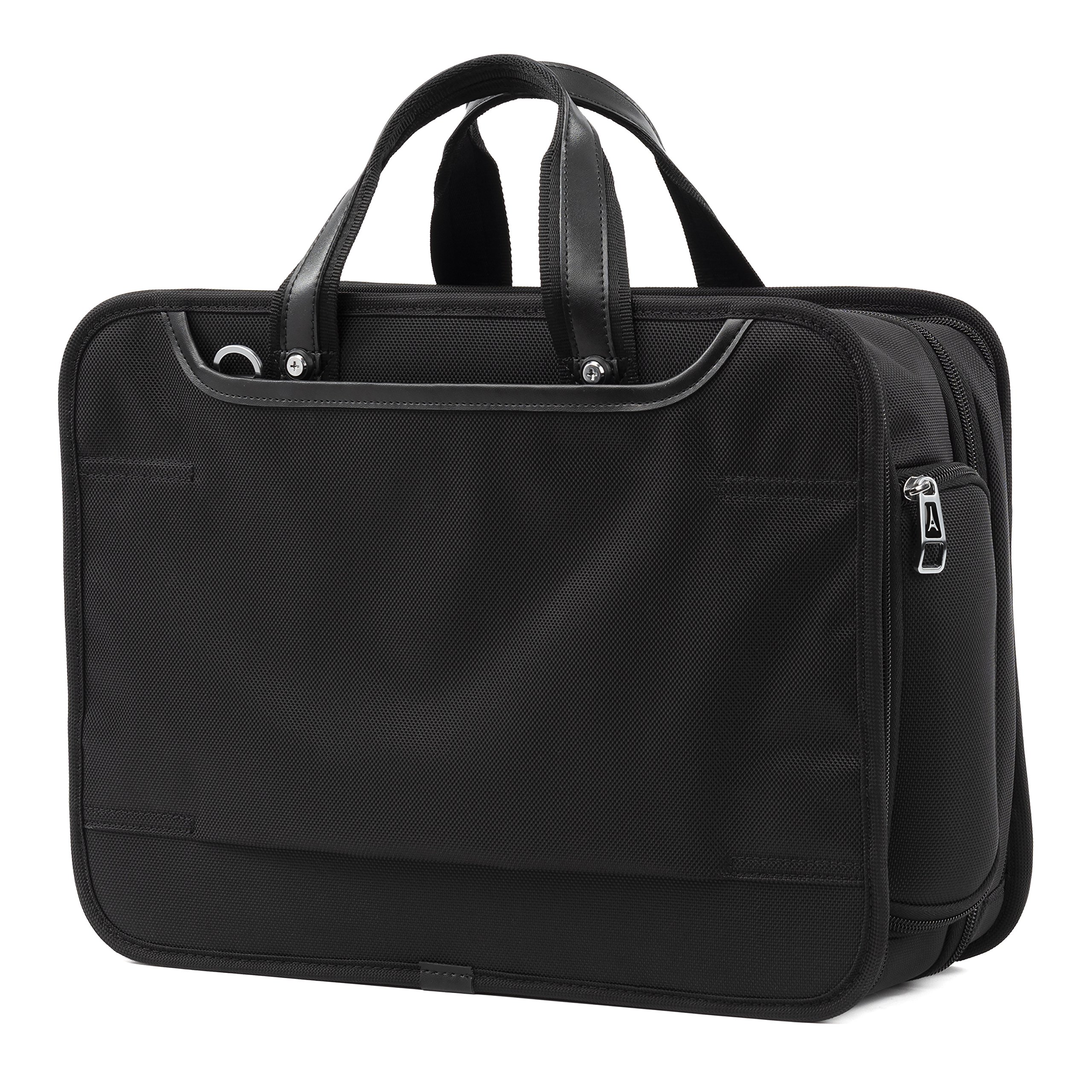 Travelpro Platinum Elite Expandable Business Laptop Briefcase, Fits up to 15.6 Laptop, Work School Travel, Men and Women, Shadow Black