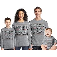 Family Christmas 2023 Ugly Xmas Shirt Matching Family Long Sleeve Shirt