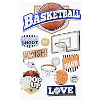 Paper House Productions 3D Stickers-Basketball Swish, Blue