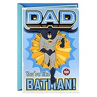 Hallmark Batman Fathers Day Card for Dad with Song (Plays Batman Theme Song), 5.8