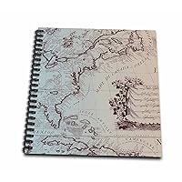 3dRose db_123706_1 Vintage Map Eastern United States Drawing Book, 8 by 8-Inch