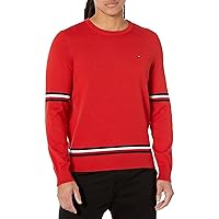 Tommy Hilfiger Men's Essential Signature Stripe Crewneck Sweater