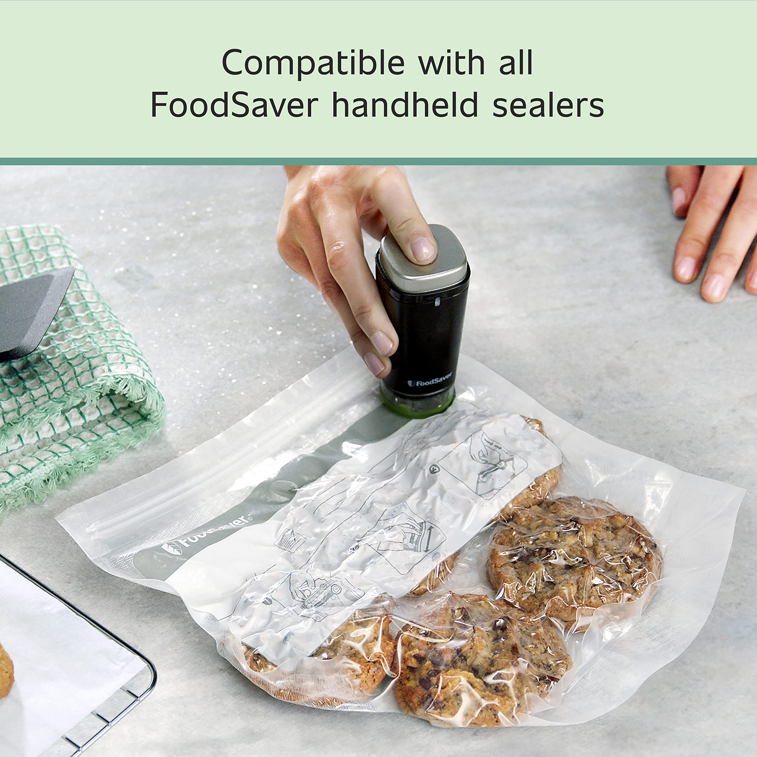 FoodSaver 1-Quart BPA-Free Multilayer Construction Vacuum Zipper Bags, 18 Count