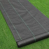 Goasis Lawn Weed Barrier Control Fabric Ground Cover Membrane Garden Landscape Driveway Weed Block Nonwoven Heavy Duty 125gsm Black,3FT x 250FT