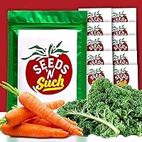 Seeds N Such 4750 Hand Selected Comfort Food Vegetable Garden Seeds | Includes 10 Individually Packaged Varietals | High Germination Rates | Untreated & Non-GMO