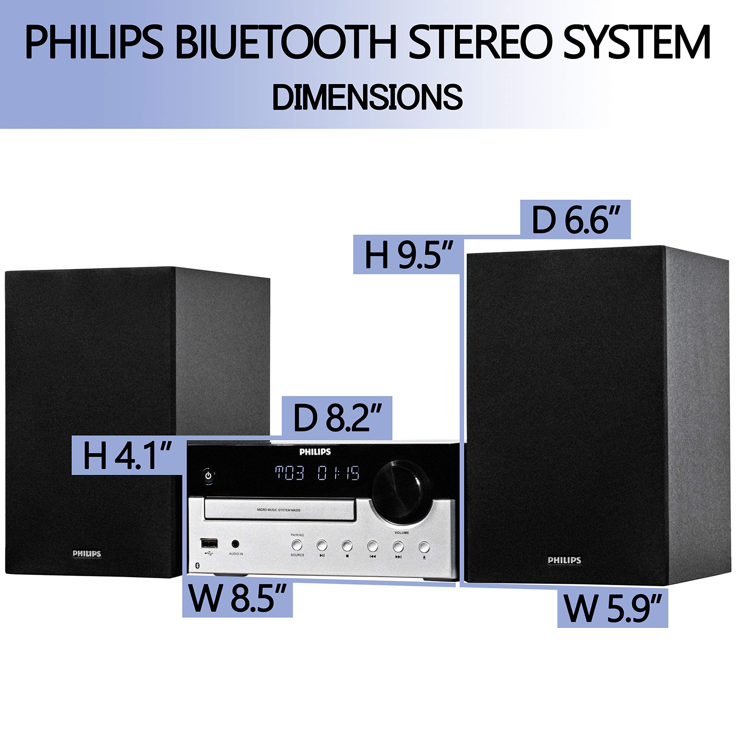 Mua PHILIPS Bluetooth Stereo System for Home with CD Player, MP3, USB,  Audio in, FM Radio, Bass Reflex Speaker, 60W, Remote Control Included trên  Amazon Mỹ chính hãng 2023 | Giaonhan247