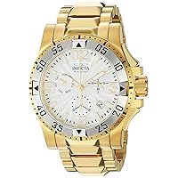 Invicta Men's Excursion Stainless Steel Quartz Watch with Stainless-Steel Strap, Gold, 26 (Model: 23905)