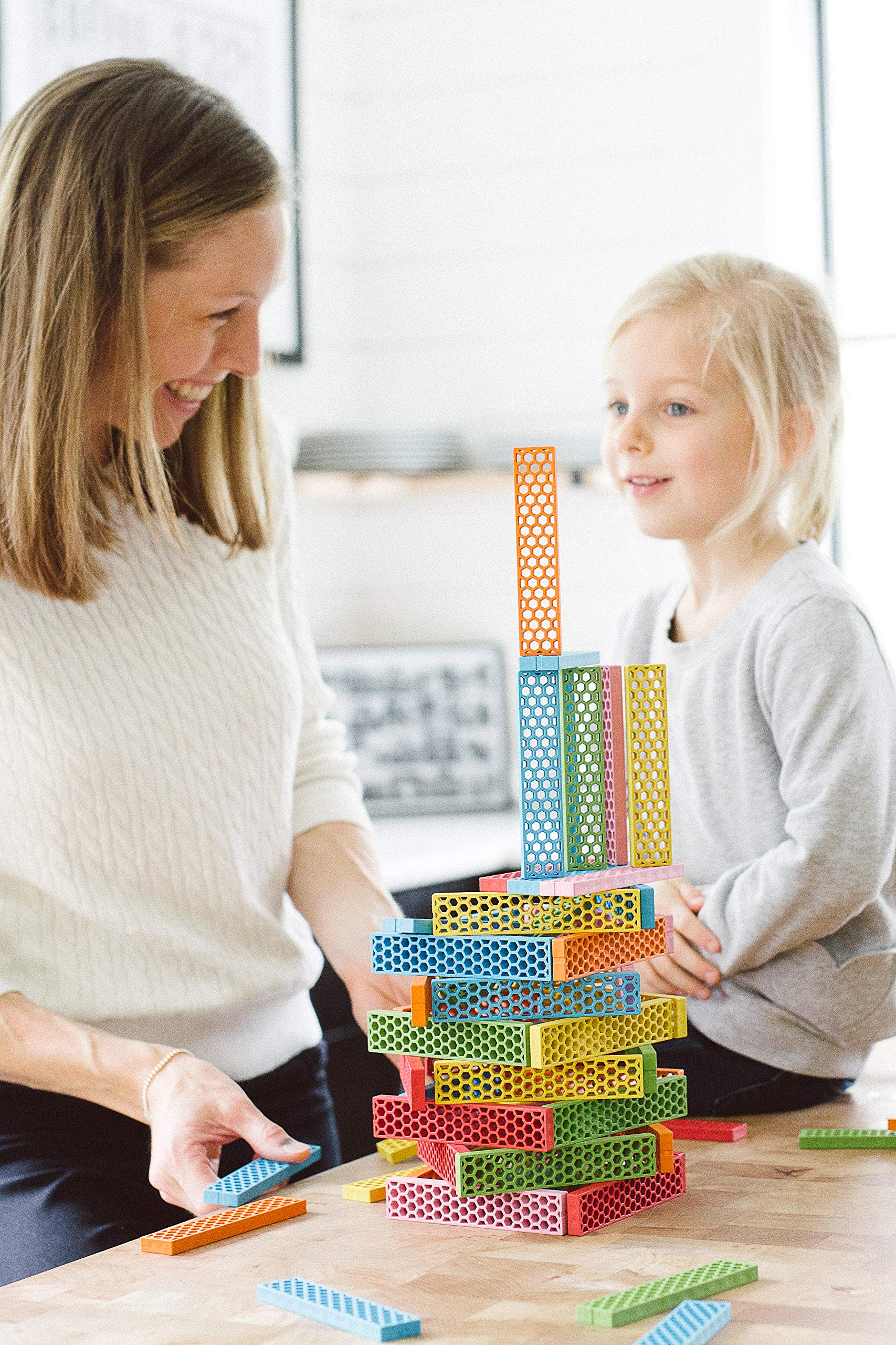 Tegu 120 Piece Perfect Blocks Building Set, Rainbow (Amazon Exclusive)