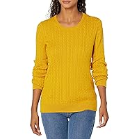 Amazon Essentials Women's Lightweight Long-Sleeve Cable Crewneck Sweater (Available in Plus Size)