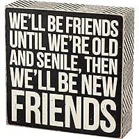 Primitives by Kathy Classic Box Sign, New Friends (30638)
