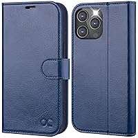 OCASE Compatible with iPhone 14 Pro Wallet Case, PU Leather Flip Case with Card Holders RFID Blocking Stand [Shockproof TPU Inner Shell] Phone Cover 6.1 Inch 2022 (Blue)