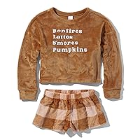 Sugar & Jade Girls' Teen Long Sleeve T-Shirt and Shorts Pajama Set