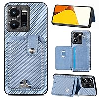 Cell Phone Flip Case Cover Multifunctional Case Compatible with vivo Y35 Case w Card Slot, Shockproof TPU Protective Case Ultra Slim Protective Phone Case,Anti-Fingerprint Anti-Scratch Case ( Color :